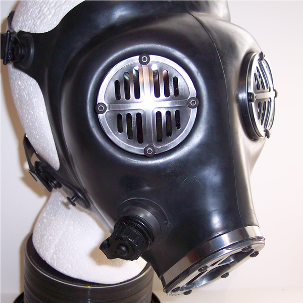 Apocalypse Fetish Gas Mask (Type 1-c/w clear and red lenses)
