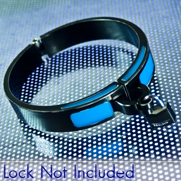 Blue Cyber Slave Collar