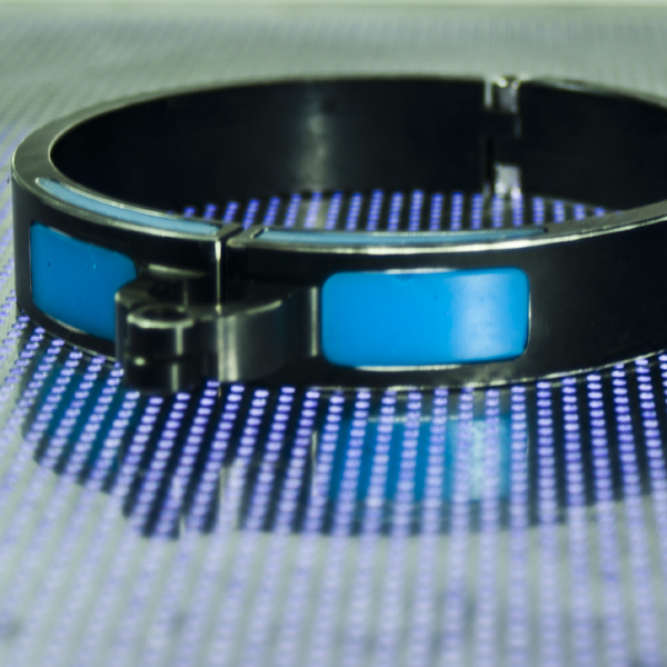 Blue Cyber Slave Collar